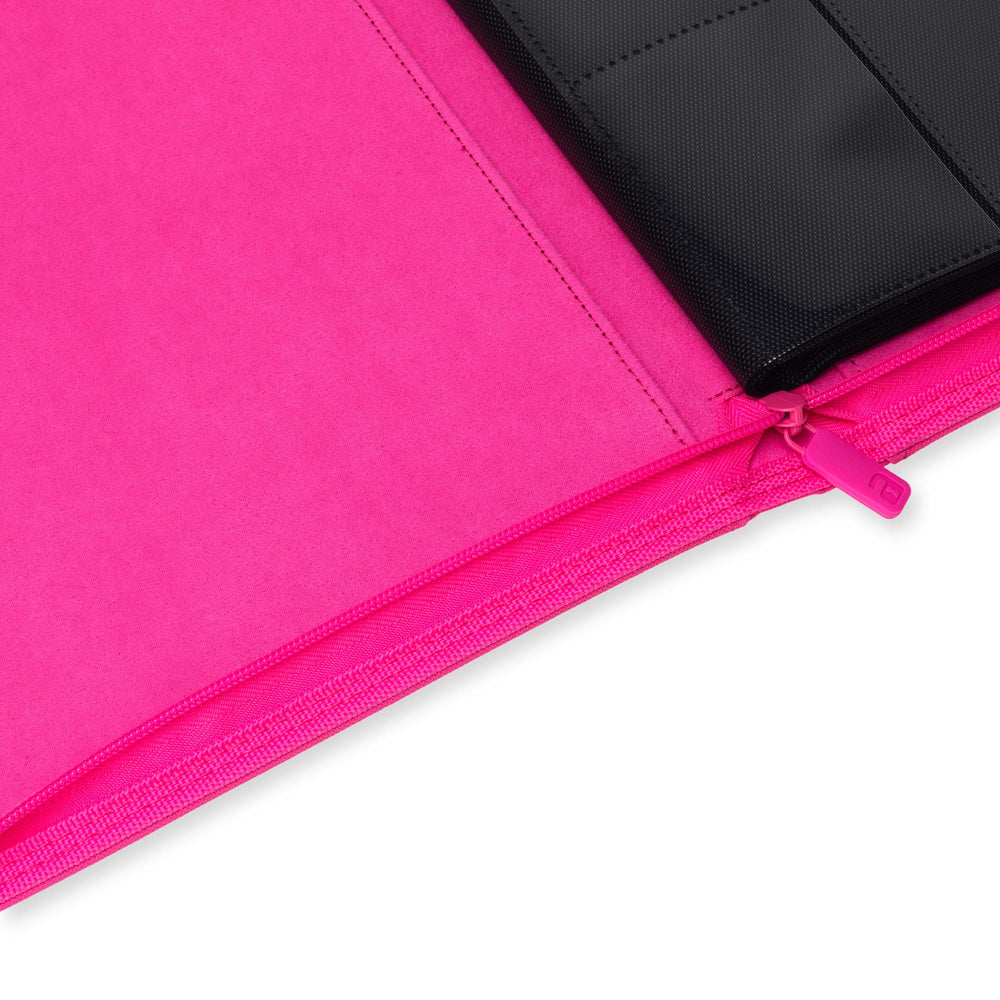 Vault X 9-Pocket Exo-Tec® Zip Binder (Neon Pink)