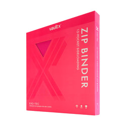 Vault X 12-Pocket Exo-Tec® Zip Binder (Neon Pink)