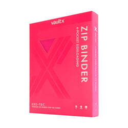 Vault X 4-Pocket Exo-Tec® Zip Binder (Neon Pink)