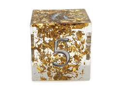 Old School Dice: Sharp Edged 7-Piece Dice Set - Precious Metals