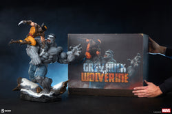 Sideshow Collectibles Grey Hulk vs. Wolverine Maquette