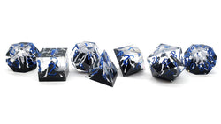 Old School Dice: Sharp Edged 7-Piece Dice Set - Snowy Mountain