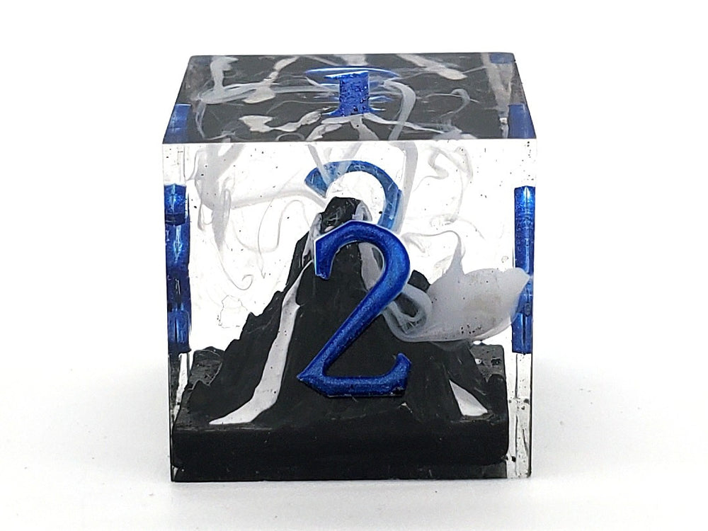 Old School Dice: Sharp Edged 7-Piece Dice Set - Snowy Mountain