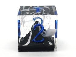 Old School Dice: Sharp Edged 7-Piece Dice Set - Snowy Mountain
