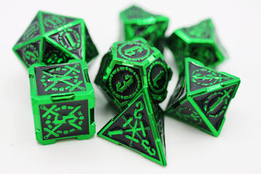 Foam Brain Games | Crossed Swords: Sword of Darkness - Metal RPG Dice Set | The Nerd Merchant