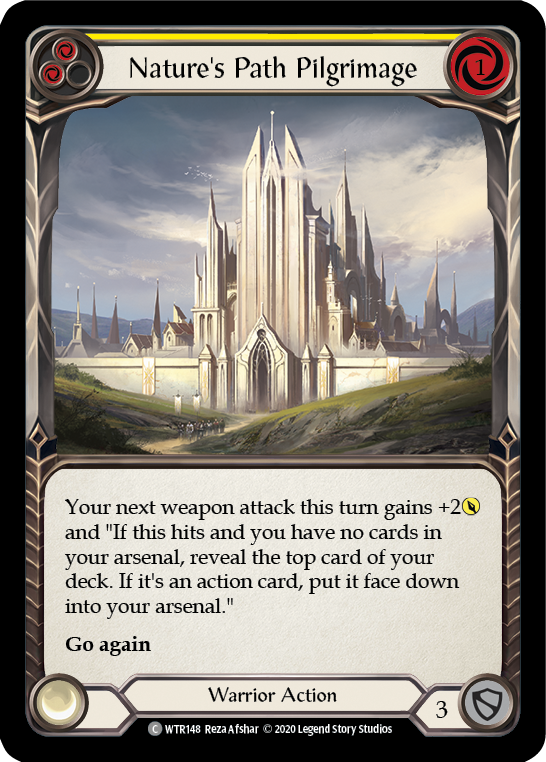 Flesh and Blood TCG | Nature's Path Pilgrimage (Yellow) [U-WTR148] (Welcome to Rathe Unlimited)  Unlimited Rainbow Foil | The Nerd Merchant