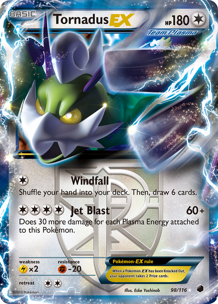 Pokemon | Tornadus EX (98/116) [Black & White: Plasma Freeze] | The Nerd Merchant