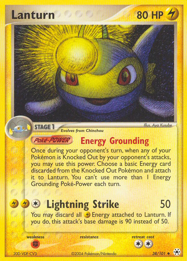 Pokemon | Lanturn (38/101) [EX: Hidden Legends] | The Nerd Merchant