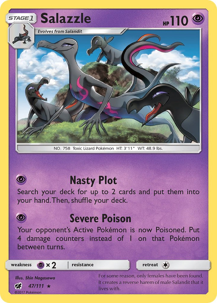 Pokemon | Salazzle (47/111) (Theme Deck Exclusive) [Sun & Moon: Crimson Invasion] | The Nerd Merchant