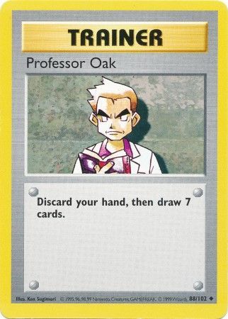 Pokemon | Professor Oak (88/102) [Base Set Shadowless Unlimited] | The Nerd Merchant