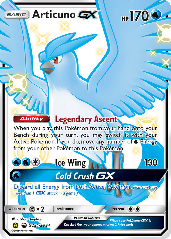 Pokemon | Articuno GX (SV54/SV94) [Sun & Moon: Hidden Fates - Shiny Vault] | The Nerd Merchant