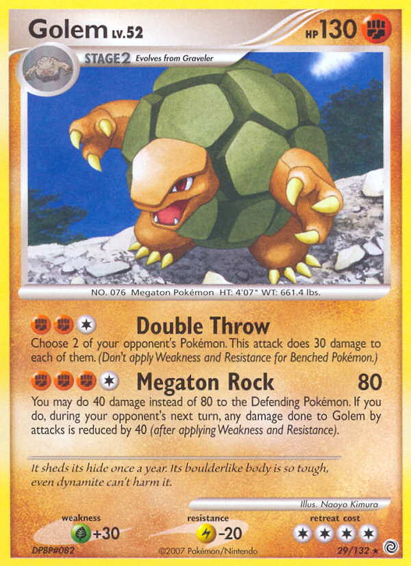 Pokemon | Golem (29/132) [Diamond & Pearl: Secret Wonders] | The Nerd Merchant