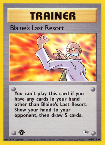 Pokemon | Blaine's Last Resort (105/132) [Gym Heroes 1st Edition] | The Nerd Mechant