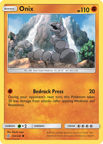 Pokemon | Onix (103/236) [Sun & Moon: Unified Minds] | The Nerd Merchant