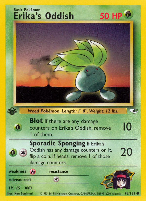 Pokemon | Erika's Oddish (78/132) [Gym Heroes 1st Edition] | The Nerd Mechant