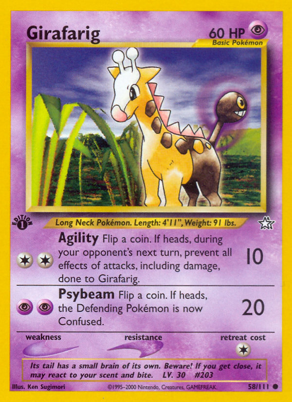 Pokemon | Girafarig (58/111) [Neo Genesis 1st Edition] | The Nerd Merchant