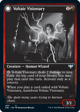Magic | Voltaic Visionary // Volt-Charged Berserker [Innistrad: Double Feature] | The Nerd Merchant