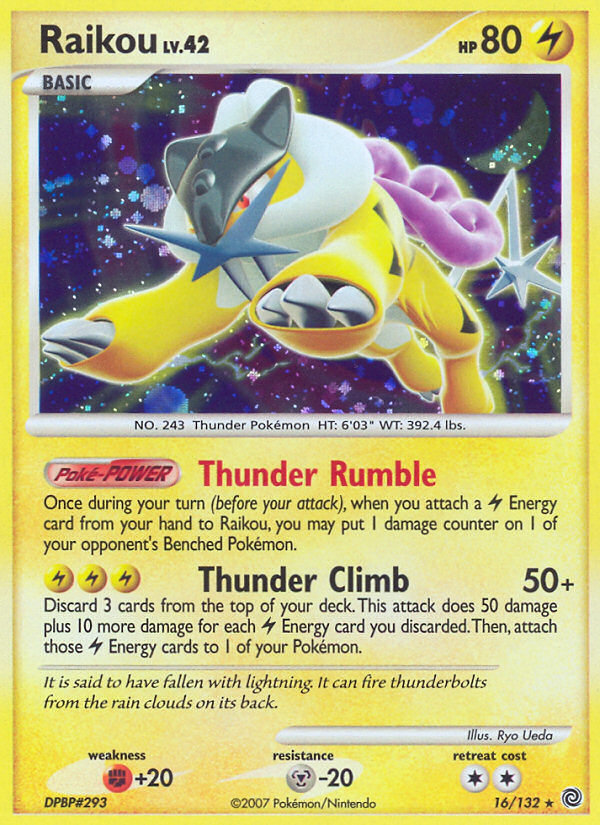 Pokemon | Raikou (16/132) [Diamond & Pearl: Secret Wonders] | The Nerd Merchant
