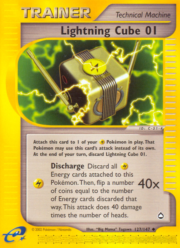 Pokemon | Lightning Cube 01 (127/147) [Aquapolis] | The Nerd Merchant