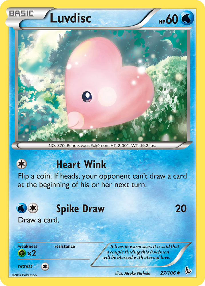 Pokemon | Luvdisc (27/106) [XY: Flashfire] | The Nerd Merchant