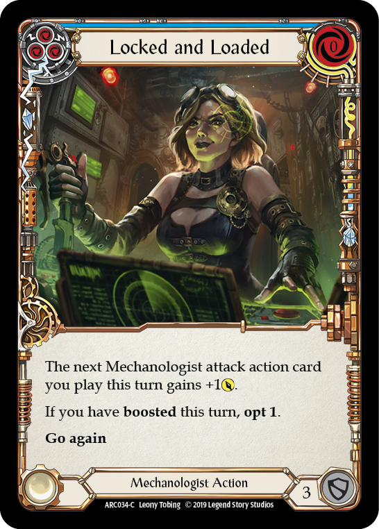 Flesh and Blood TCG | Locked and Loaded (Blue) [ARC034-C] (Arcane Rising)  1st Edition Rainbow Foil | The Nerd Merchant