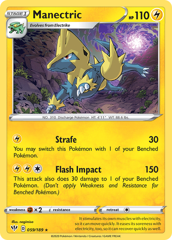 Pokemon | Manectric (059/189) [Sword & Shield: Darkness Ablaze] | The Nerd Merchant