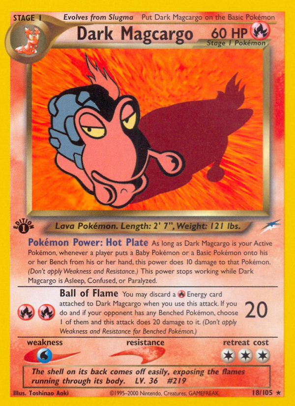 Pokemon | Dark Magcargo (18/105) [Neo Destiny 1st Edition] | The Nerd Merchant