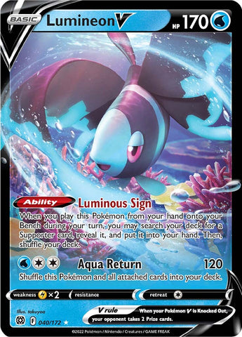 Pokemon | Lumineon V (040/172) [Sword & Shield: Brilliant Stars] | The Nerd Merchant