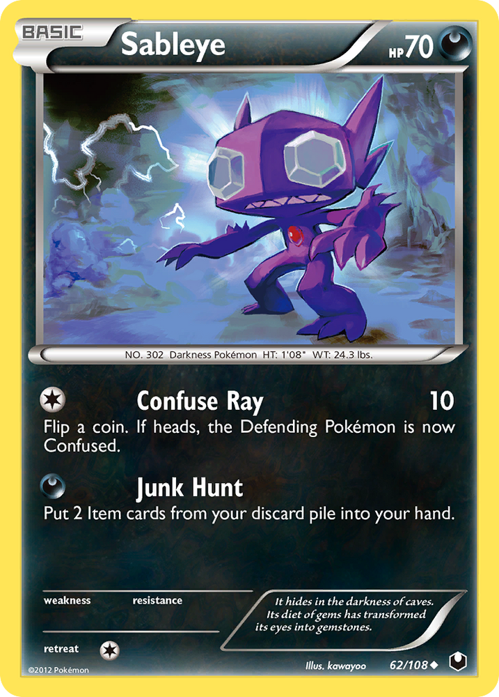 Pokemon | Sableye (62/108) [Black & White: Dark Explorers] | The Nerd Merchant