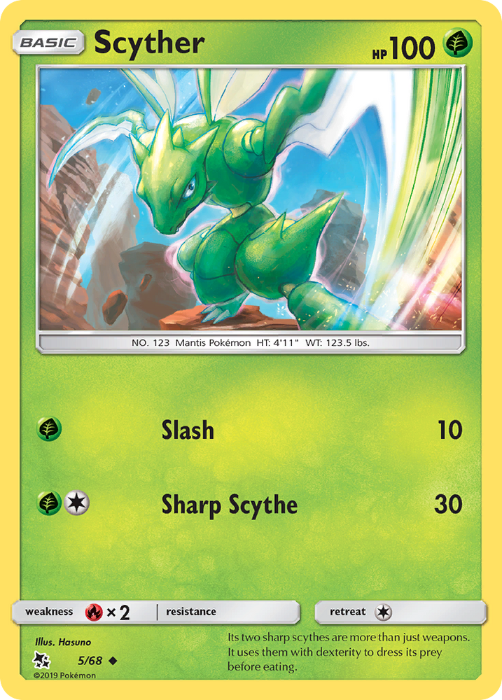 Pokemon | Scyther (5/68) [Sun & Moon: Hidden Fates] | The Nerd Merchant