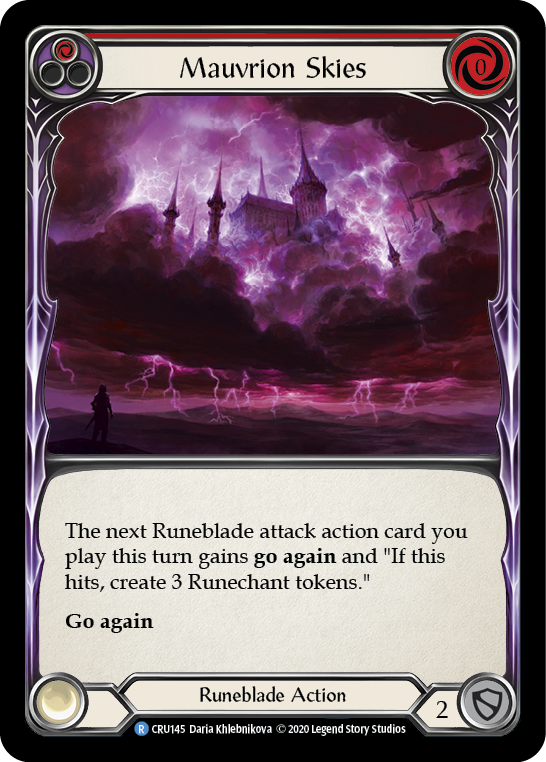 Flesh and Blood TCG | Mauvrion Skies (Red) [CRU145] (Crucible of War)  1st Edition Rainbow Foil | The Nerd Merchant