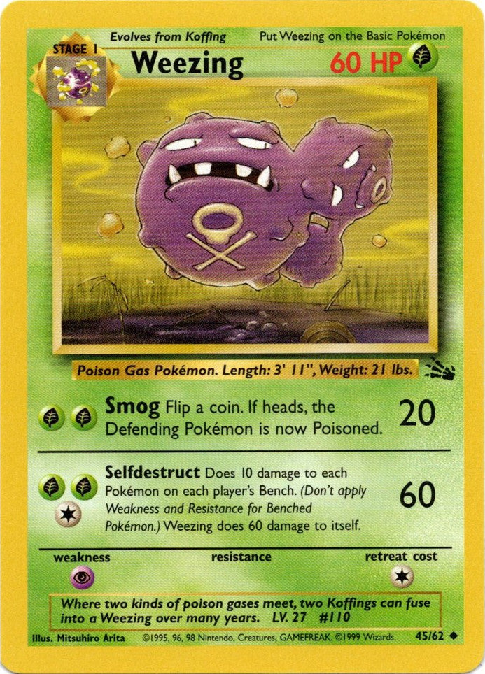 Pokemon | Weezing (45/62) [Fossil Unlimited] | The Nerd Merchant