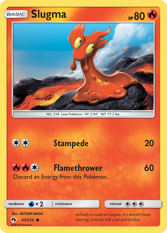 Pokemon | Slugma (43/214) [Sun & Moon: Lost Thunder] | The Nerd Merchant