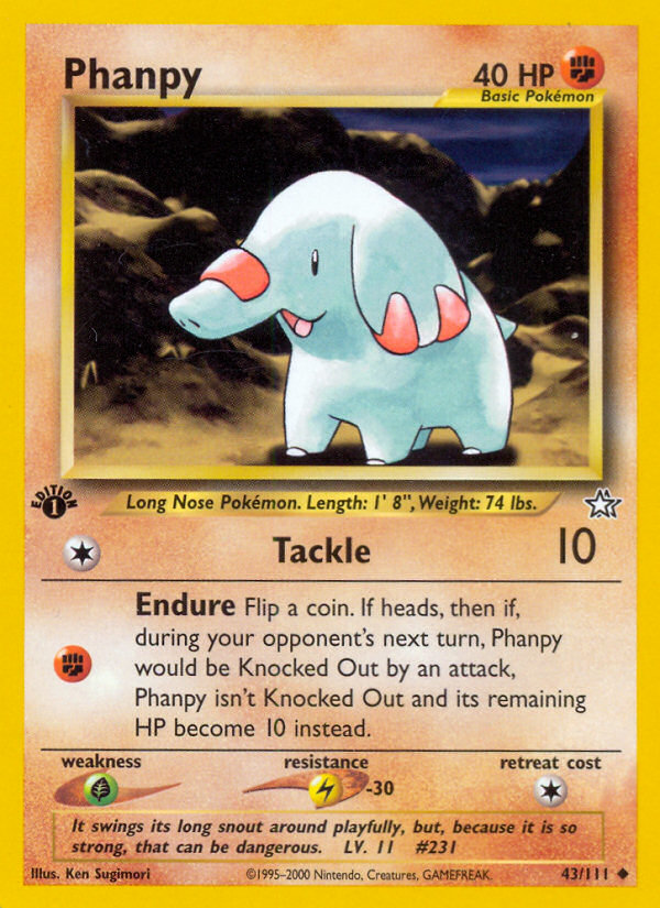 Pokemon | Phanpy (43/111) [Neo Genesis 1st Edition] | The Nerd Merchant