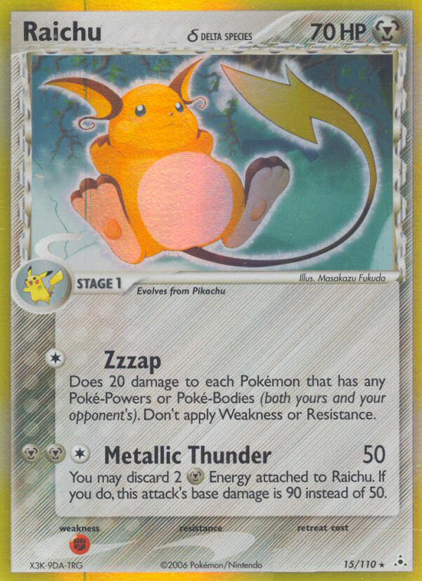 Pokemon | Raichu (15/110) (Delta Species) [EX: Holon Phantoms] | The Nerd Merchant