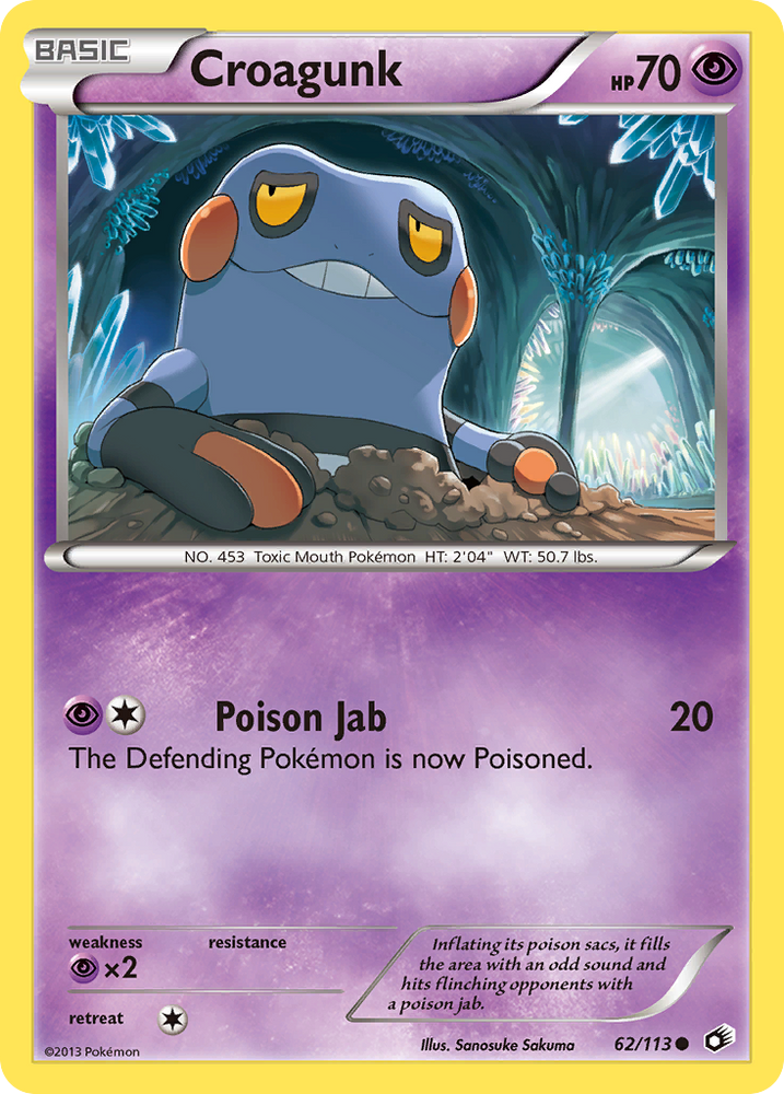 Pokemon | Croagunk (62/113) [Black & White: Legendary Treasures] | The Nerd Merchant