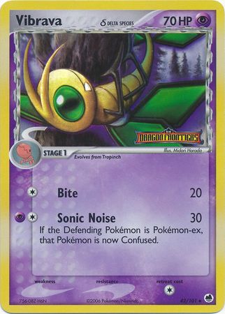 Pokemon | Vibrava (42/101) (Delta Species) (Stamped) [EX: Dragon Frontiers] | The Nerd Merchant