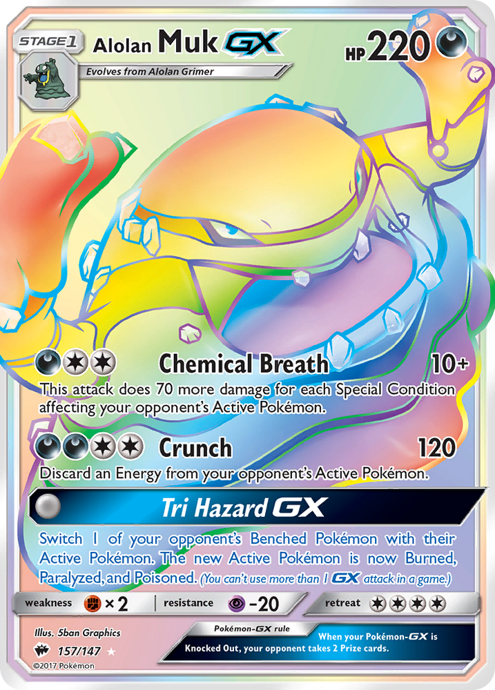 Pokemon | Alolan Muk GX (157/147) [Sun & Moon: Burning Shadows] | The Nerd Merchant