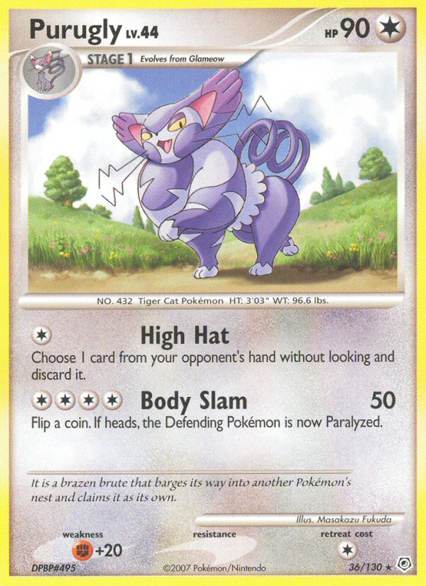 Pokemon | Purugly (36/130) [Diamond & Pearl: Base Set] | The Nerd Merchant