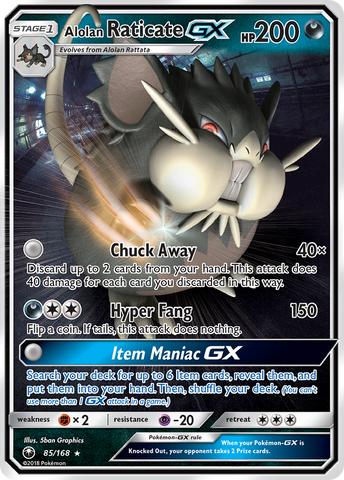 Pokemon | Alolan Raticate GX (85/168) [Sun & Moon: Celestial Storm] | The Nerd Merchant
