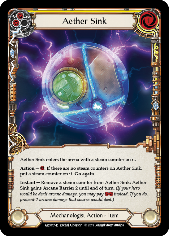 Flesh and Blood TCG | Aether Sink [ARC017-R] (Arcane Rising)  1st Edition Normal | The Nerd Merchant