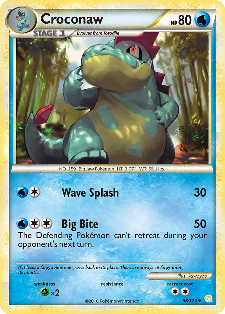 Pokemon | Croconaw (38/123) [HeartGold & SoulSilver: Base Set] | The Nerd Merchant
