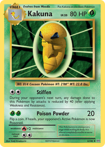 Pokemon | Kakuna (6/108) [XY: Evolutions] | The Nerd Merchant