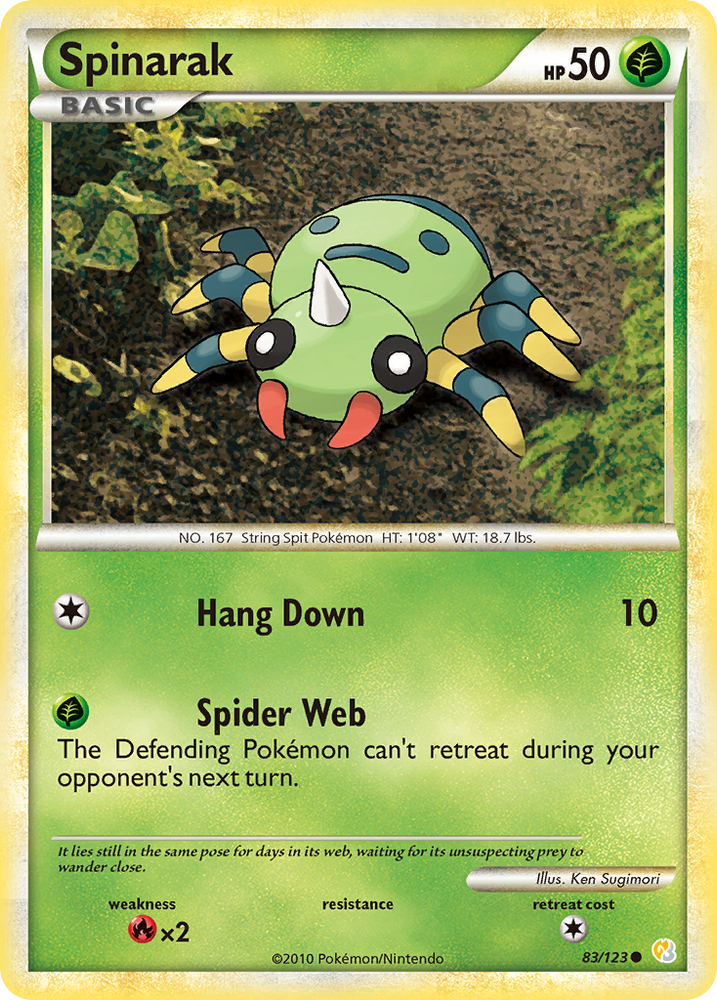Pokemon | Spinarak (83/123) [HeartGold & SoulSilver: Base Set] | The Nerd Merchant
