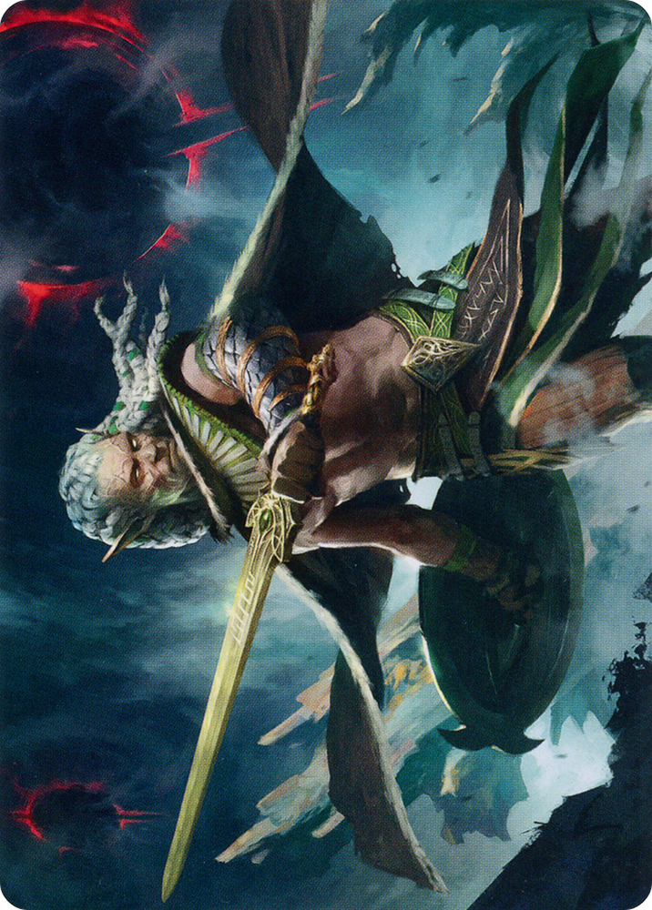 Magic | Serpent-Blade Assailant Art Card (40) [March of the Machine Art Series] | The Nerd Merchant