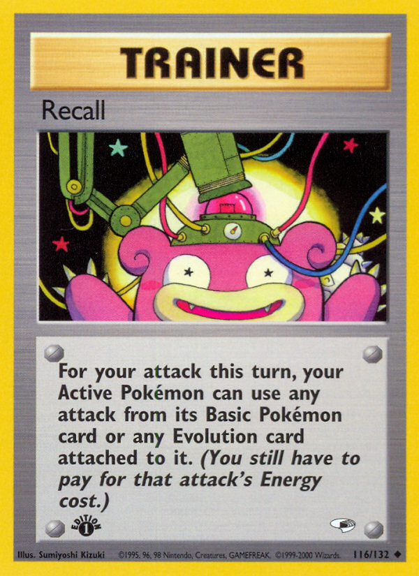 Pokemon | Recall (116/132) [Gym Heroes 1st Edition] | The Nerd Mechant