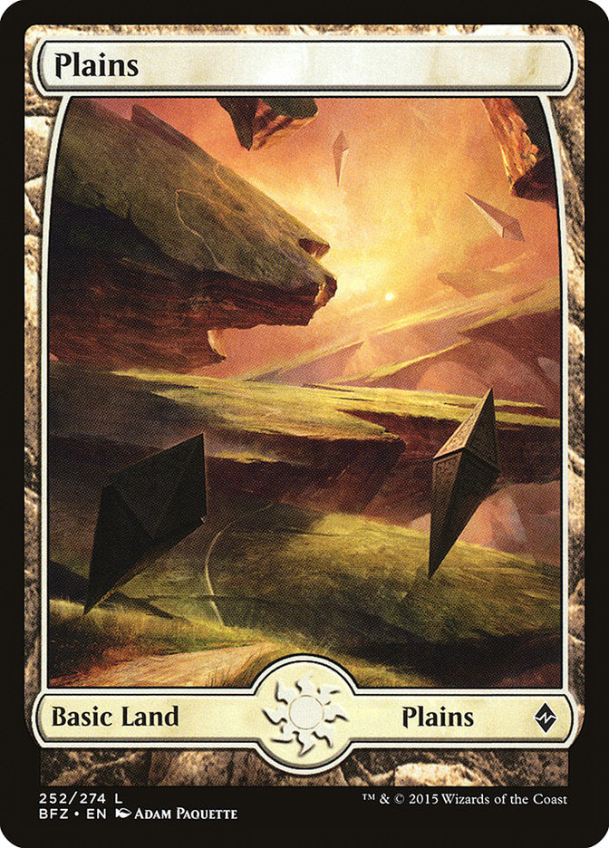 Magic | Plains (252) (Full Art) [Battle for Zendikar] | The Nerd Merchant