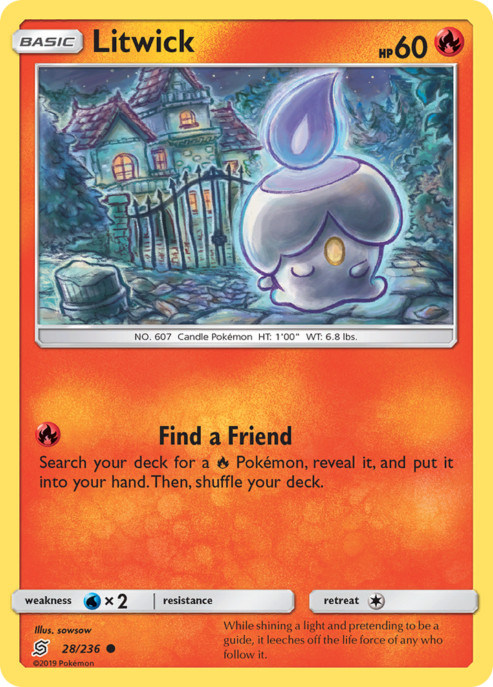 Pokemon | Litwick (28/236) [Sun & Moon: Unified Minds] | The Nerd Merchant