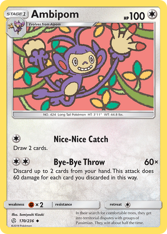 Pokemon| Ambipom (170/236) [Sun & Moon: Cosmic Eclipse] | The Nerd Merchant