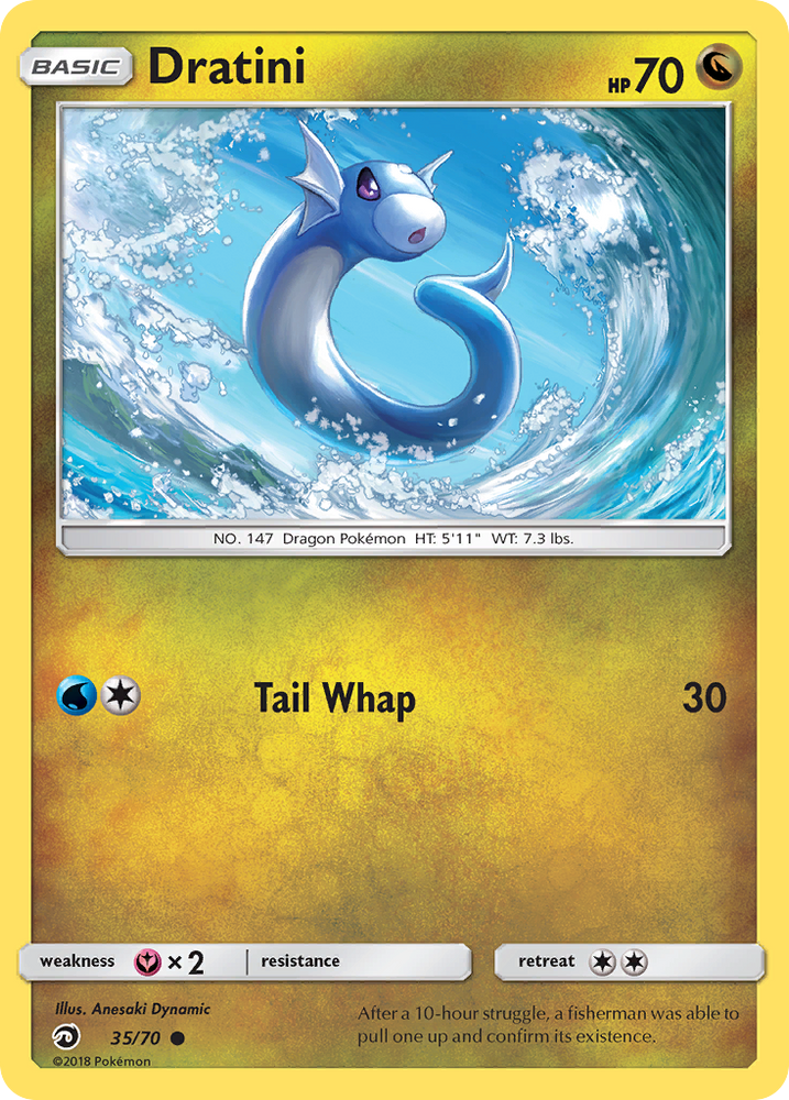 Pokemon | Dratini (35/70) [Sun & Moon: Dragon Majesty] | The Nerd Merchant